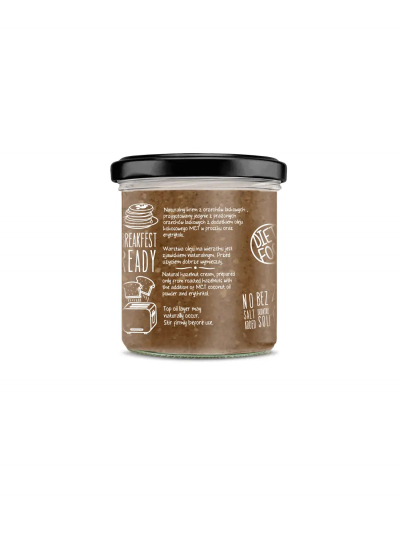 DIET-FOOD Keto krém s lieskovými orieškami a MCT olejom 300g
