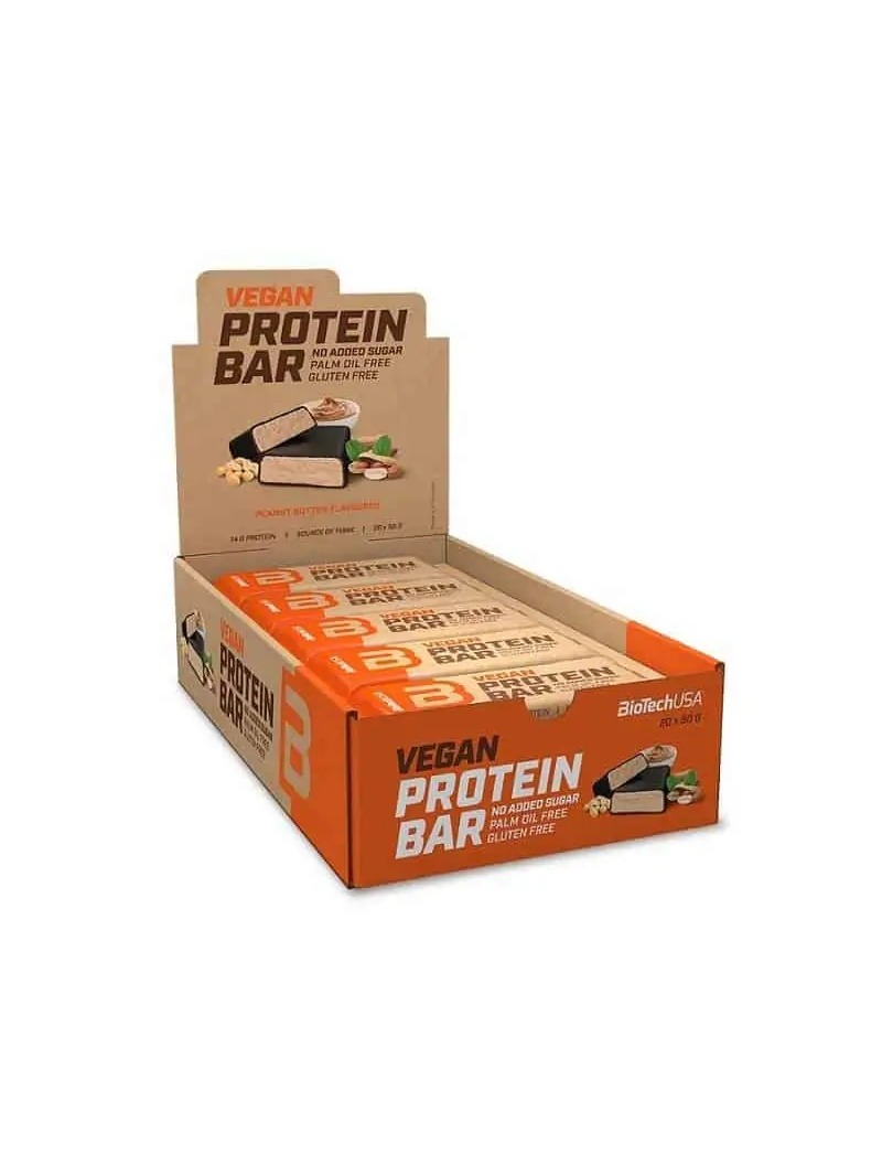 BIOTECH USA Vegan Protein Tyčinka 20 x 50g Arašidové maslo