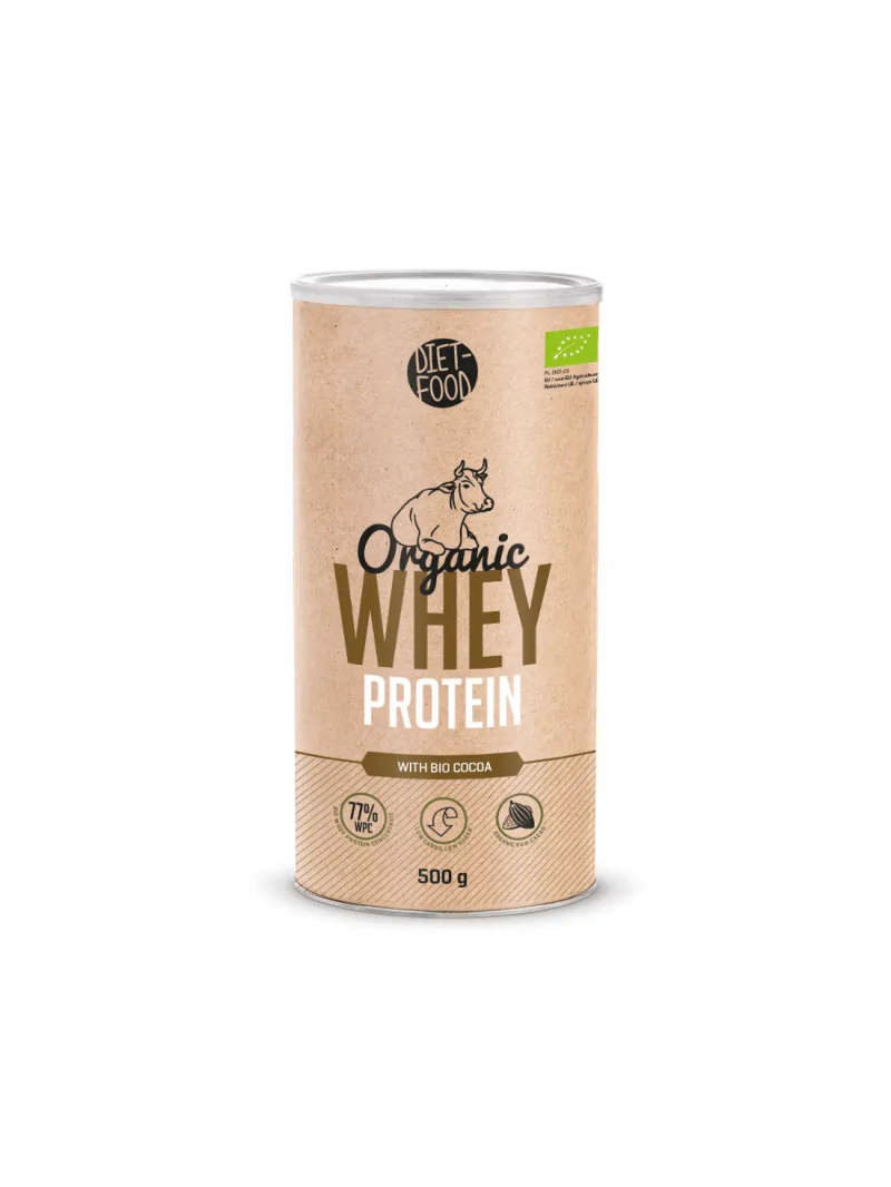 DIÉTNE POTRAVINY BIO Whey Protein (Bio proteín z BIO mlieka) 500g kakaa