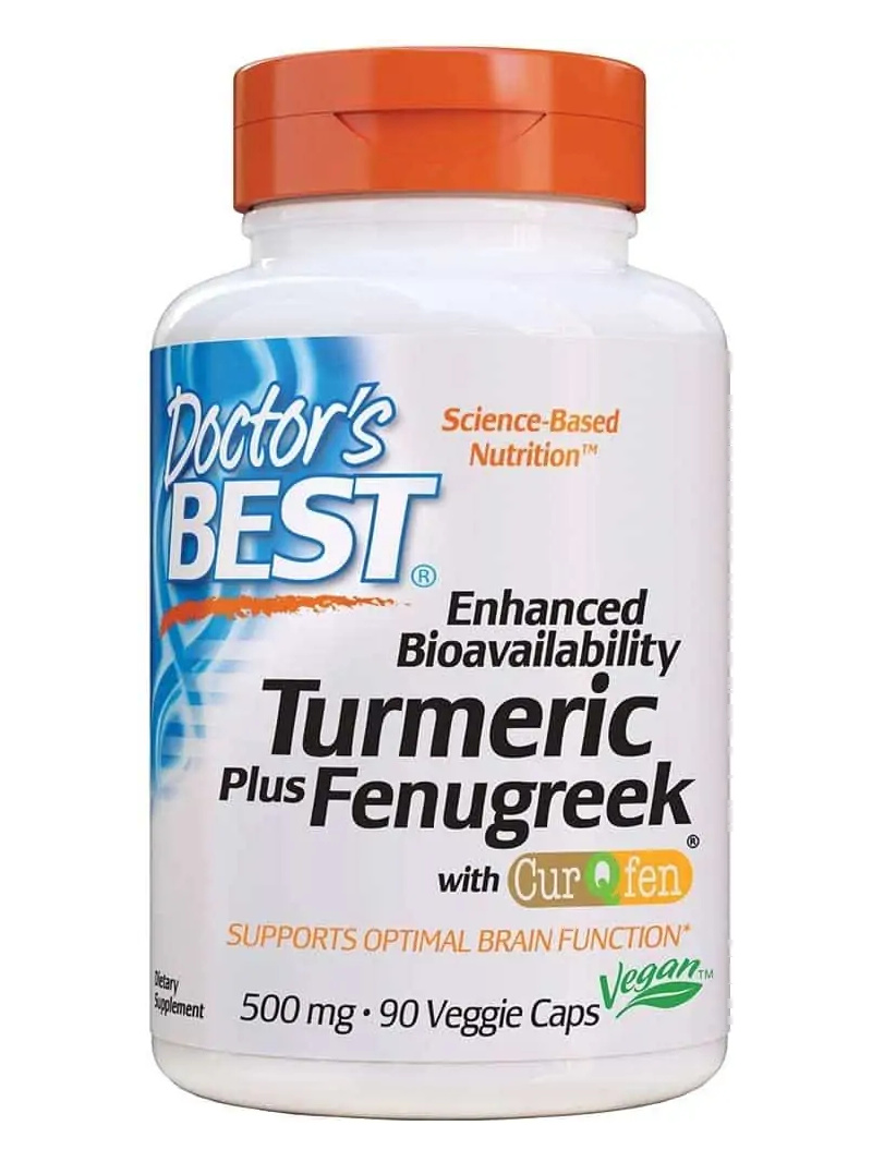 90 vegetariánskych kapsúl Kurkuma + senovka grécka s najlepšou zlepšenou biologickou dostupnosťou