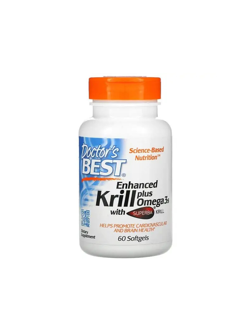 Doctor's Best Enhanced Krill Plus Omega3s so Superba Krill (Omega-3 s krilom) 60 mäkkých gélov