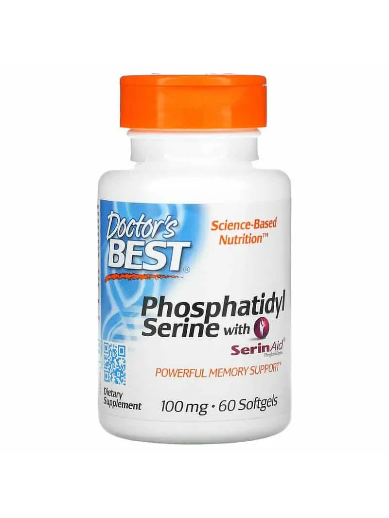 Lekársky najlepší fosfatidylserín so SerinAid fosfatidylserínom (nervový systém, funkcia mozgu) 60 gélových kapsúl