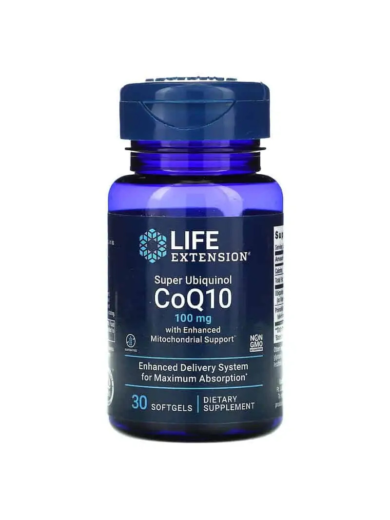 LIFE EXTENSION Super Ubiquinol CoQ10 s vylepšenou podporou mitochondrií 100 mg 30 gélových kapsúl