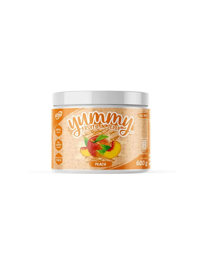 Green Pasture2 Výživa Chutné ovocie v želé (Frużelina, ovocné želé) 600 g broskyňa