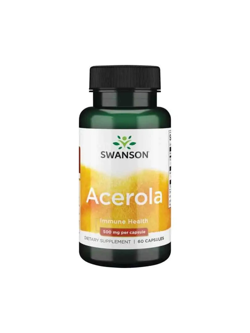 SWANSON Acerola 500 mg (vitamín C, imunita) 60 kapsúl