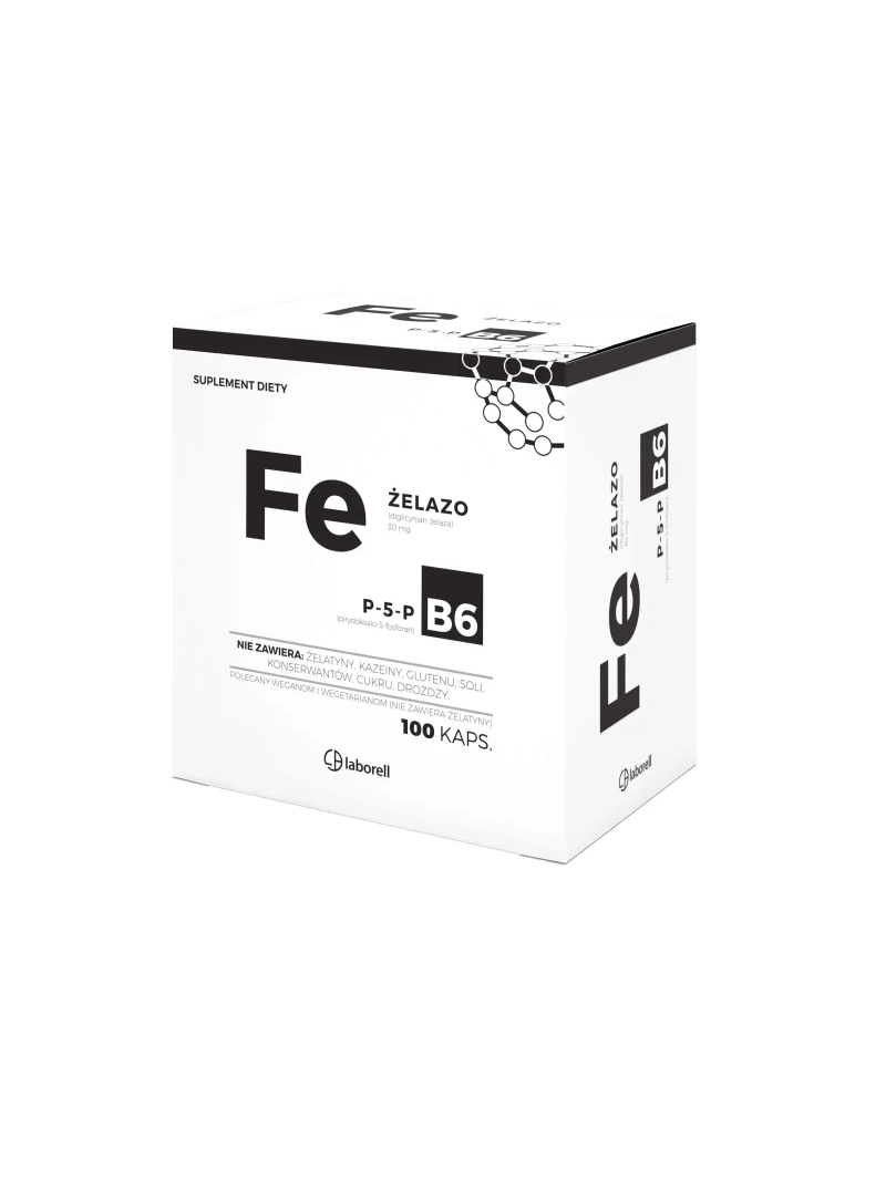 LABORELL Fe + B6 (železo, vitamín B6) 100 kapsúl