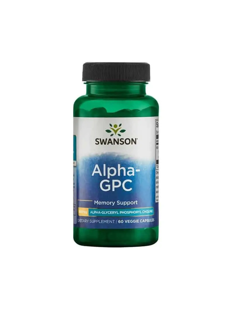 SWANSON Alpha-GPC Alfa glycerofosfocholín (pamäť, kognitívne funkcie) 60 vegetariánskych kapsúl