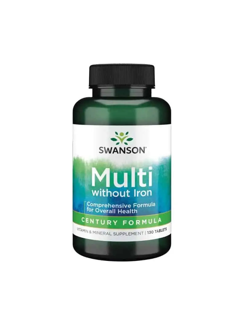SWANSON Century Formula Multi bez železa (Multivitamín bez železa) 130 tabliet