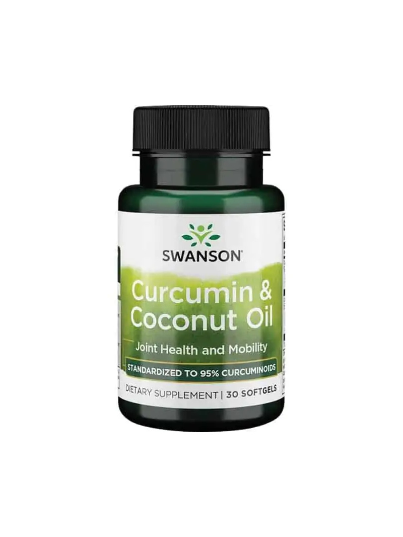 SWANSON Kurkumín a kokosový olej (podpora pečene a žalúdka) 30 mäkkých kapsúl
