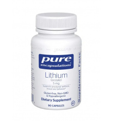 PURE ENCAPSULATIONS Lithium Orotate (ochrana mozgu) 5 mg 90 kapsúl