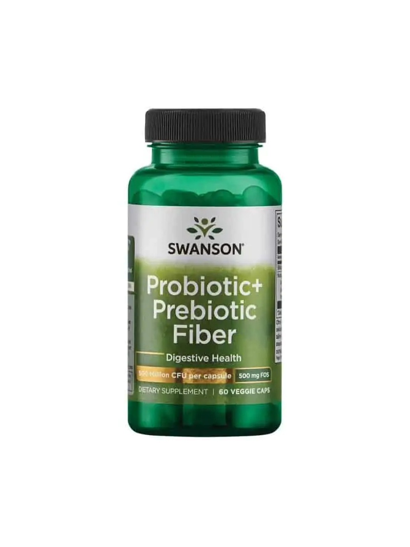 SWANSON Probiotic+ Prebiotická vláknina (zdravé trávenie) 60 vegetariánskych kapsúl