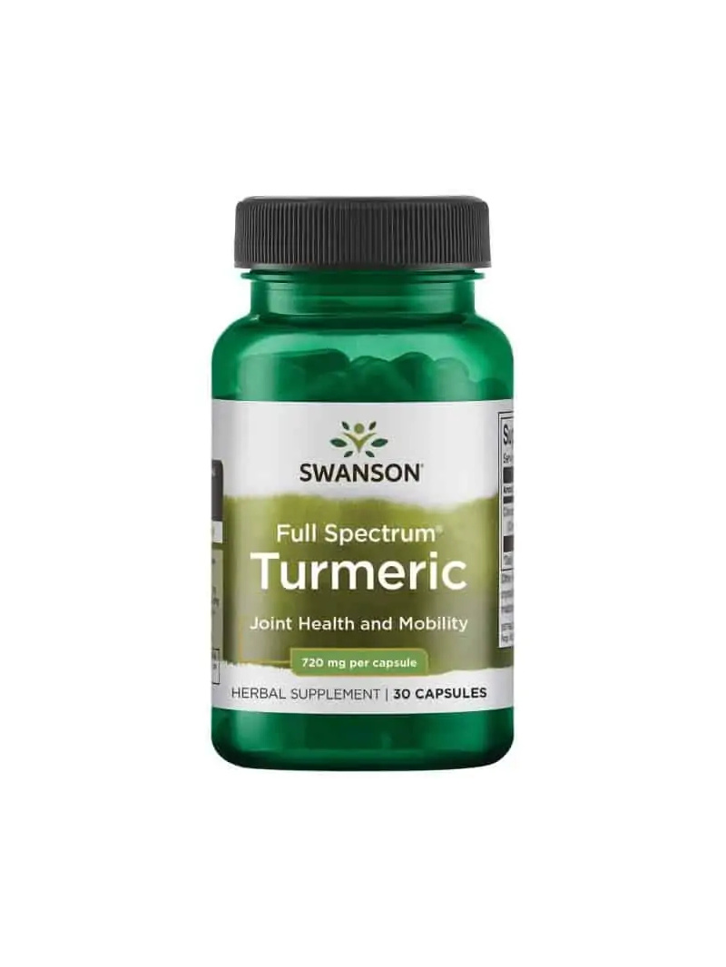 SWANSON Kurkuma 720 mg (kurkuma, podpora pečene) 30 kapsúl