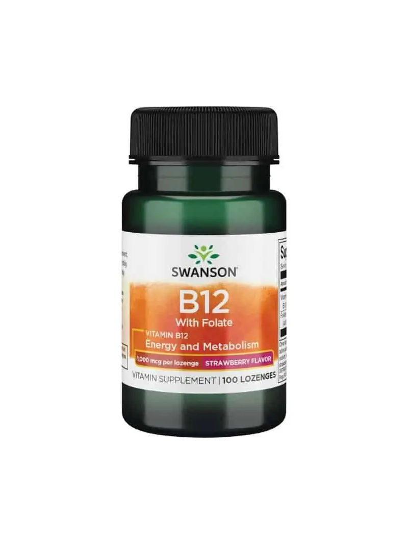 SWANSON Vitamín B-12 pastilky (vitamín B12) 100 pastiliek