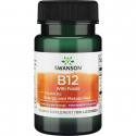 SWANSON Vitamín B-12 pastilky (vitamín B12) 100 pastiliek