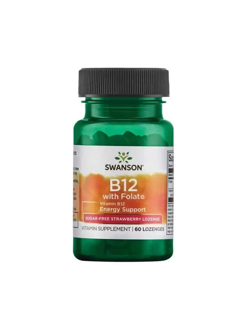 SWANSON Vitamín B-12 s kyselinou listovou 60 sublingválnych tabliet
