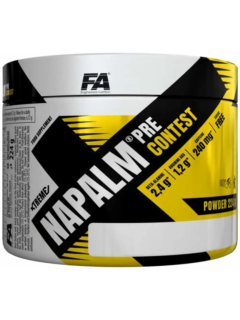 Pred súťažou FA Nutrition Xtreme Napalm 224 g pomaranč
