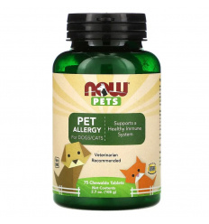 NOW PETS Alergia na domáce zvieratá (imunita psov a mačiek) 75 žuvacích tabliet