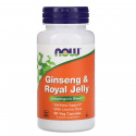 NOW FOODS Ginseng & Royal Jelly (Ženšen a materská kašička) 90 vegetariánskych kapsúl