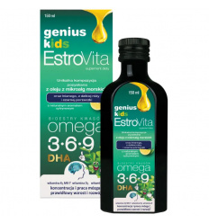 EstroVita Genius Kids (OMEGA kyseliny, DHA, Brain Work) 150 ml