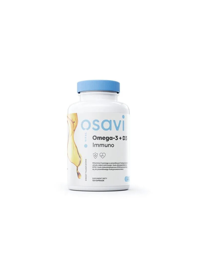 OSAVI Omega-3 + D3 Immuno (podpora imunitného systému) 120 gélových kapsúl citrón