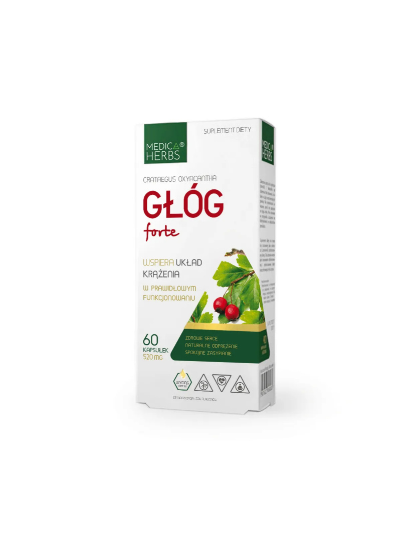 MEDICA HERBS Hawthorn Forte 520 mg (Obehový systém) 60 kapsúl