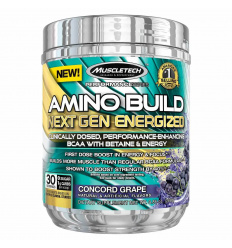 MUSCLETECH Amino Build Next Gen Energized (BCAA Aminokyseliny) 280 g hrozno Concord