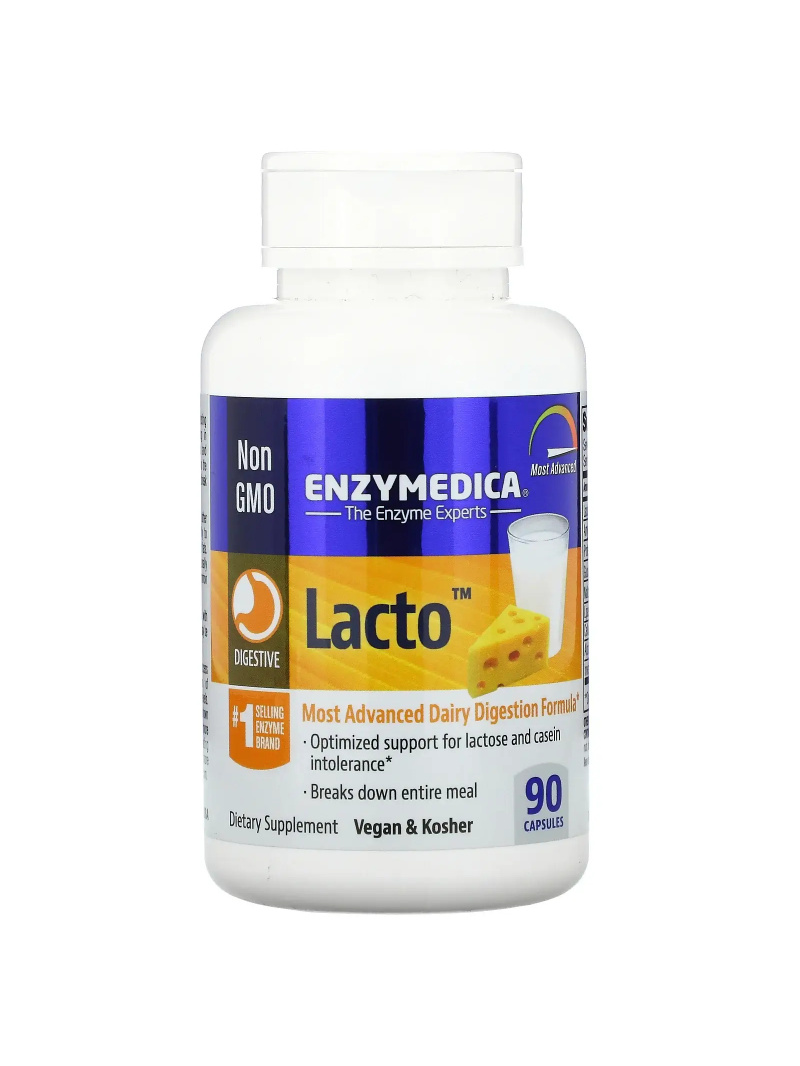 ENZYMEDICA Lacto (podporuje trávenie mlieka) 90 kapsúl