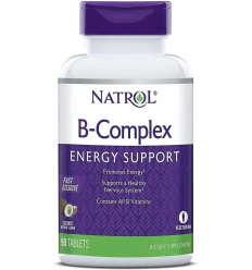 NATROL B-Complex rýchlo rozpustný (B vitamín Complex) 90 vegetariánskych tabliet Kokos