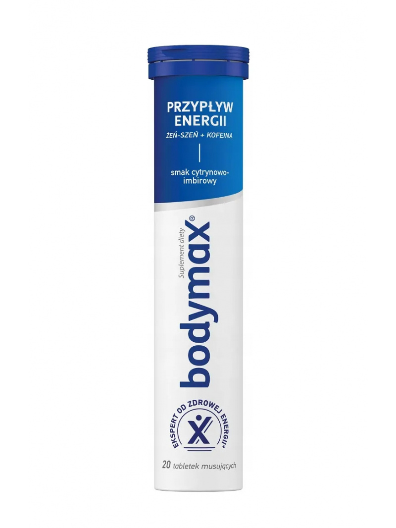 BODYMAX Energy Flow (ženšen, kofeín) 20 šumivých tabliet citrónový zázvor
