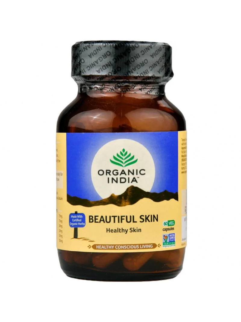 BIO INDIA Krásna pleť (zdravie pleti, akné, čistenie pečene) 60 vegánskych kapsúl