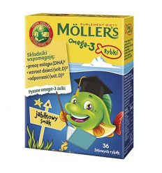 MOLLERS Omega-3 ryby (EPA, DHA pre deti) 36 jablkových gumičiek