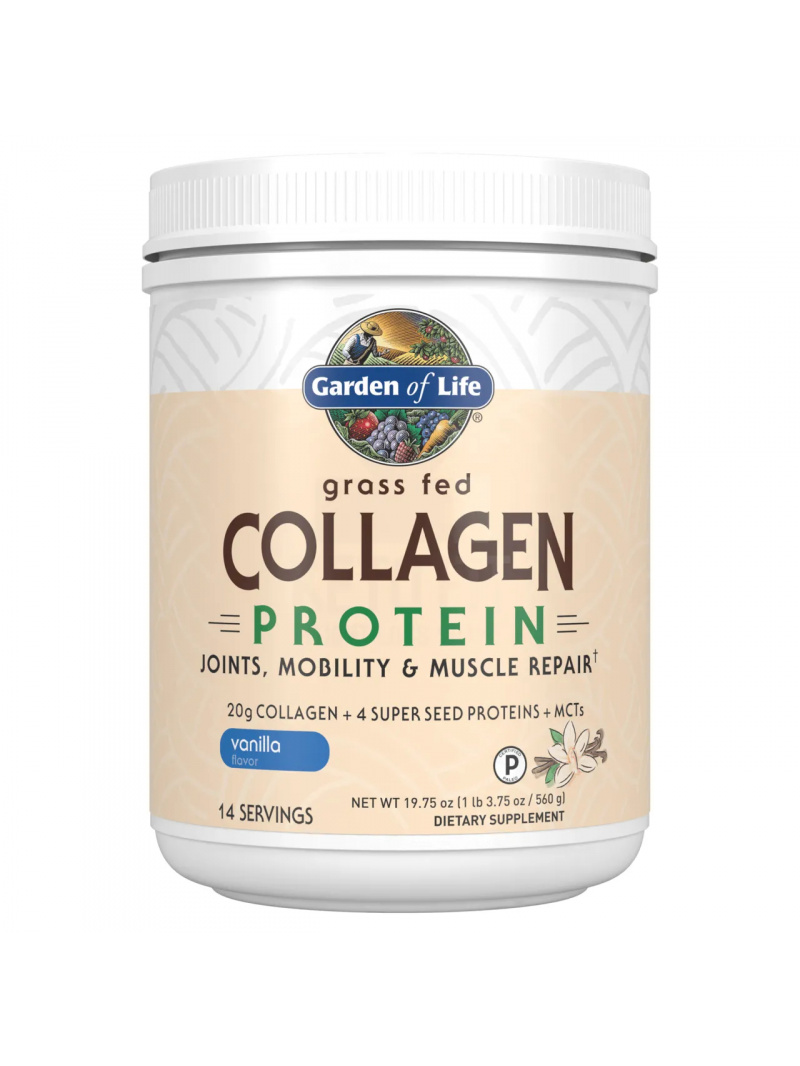 GARDEN OF LIFE Grass Fed Collagen Protein 560g Vanilka