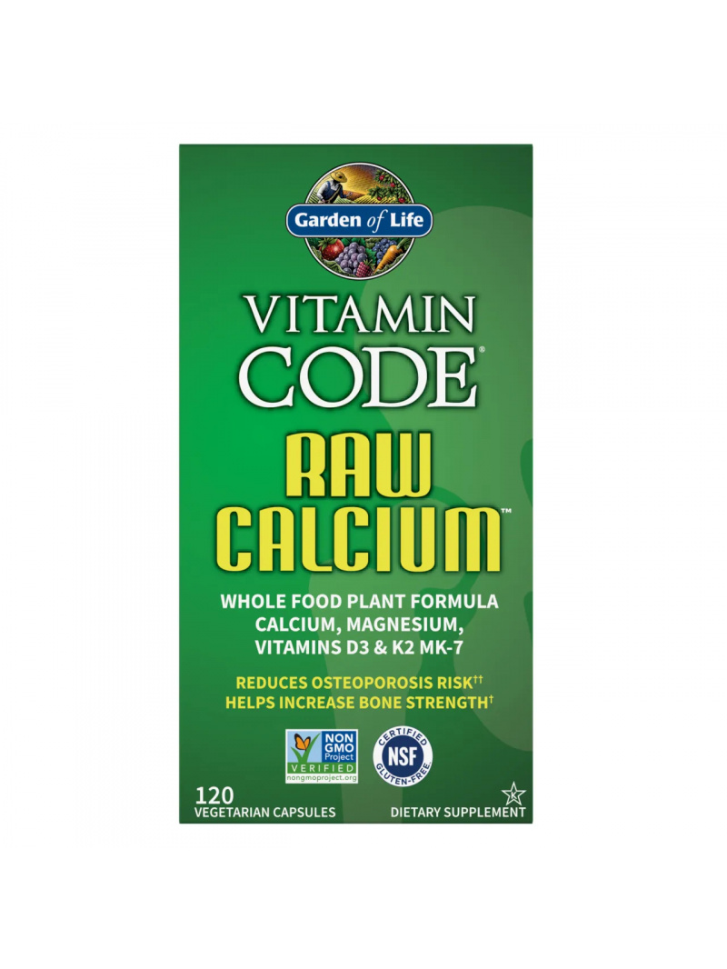 ZÁHRADA ŽIVOTA Vitamínový kód RAW Calcium 120 vegetariánskych kapsúl