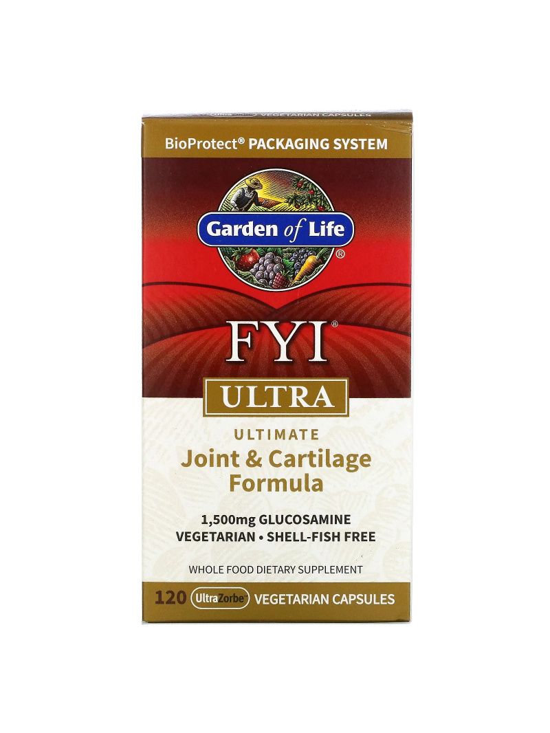 GARDEN OF LIFE FYI Ultra (zloženie pre kĺby a chrupavky) 120 vegetariánskych kapsúl UltraZorbe