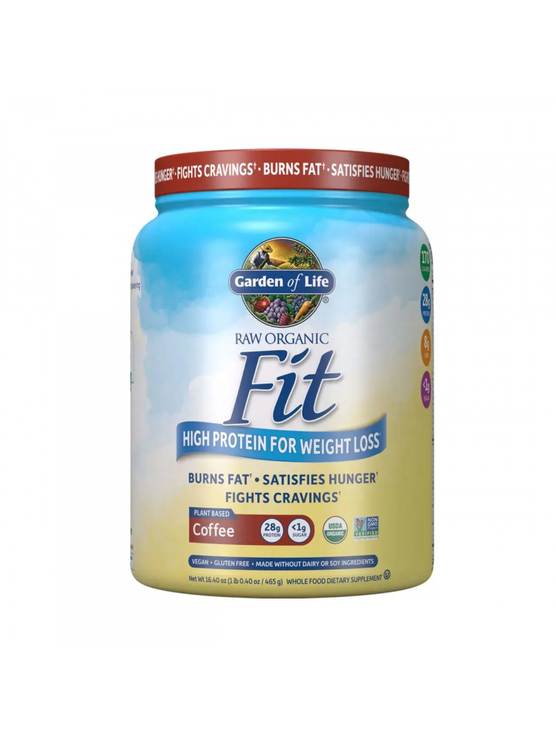 GARDEN OF LIFE RAW Organic Fit Protein (Zmes rastlinných bielkovín) 465g Káva