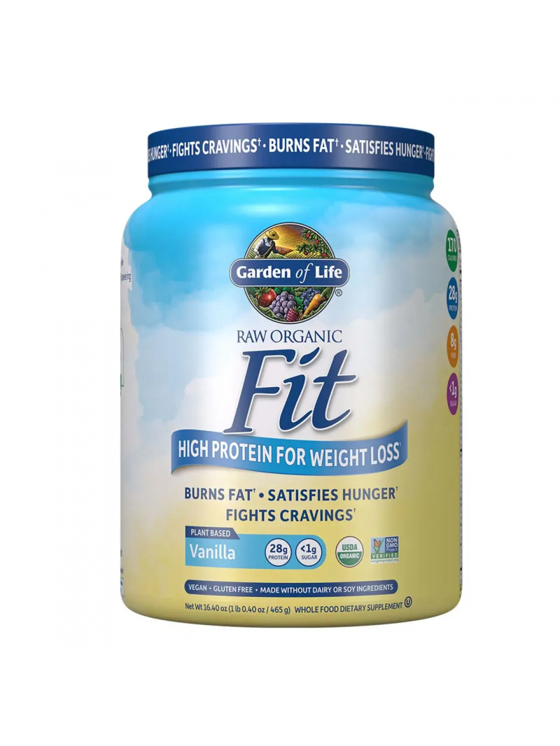 GARDEN OF LIFE RAW Organic Fit Proteín (rastlinný proteínový mix) 465 g vanilka