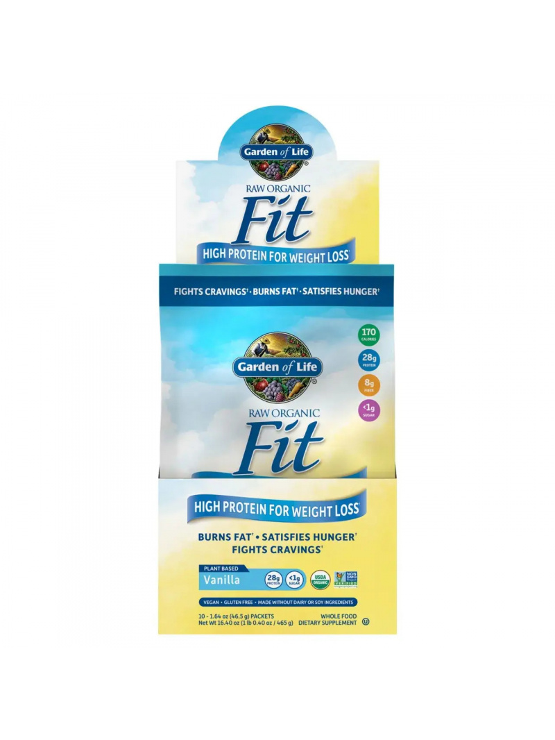 GARDEN OF LIFE RAW organický fit proteín (rastlinná proteínová zmes) 10 vrecúšok vanilka