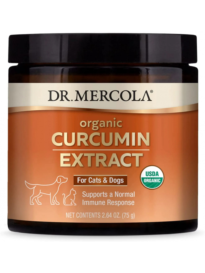 DR. MERCOLA Organický kurkumínový extrakt pre mačky a psy 75g