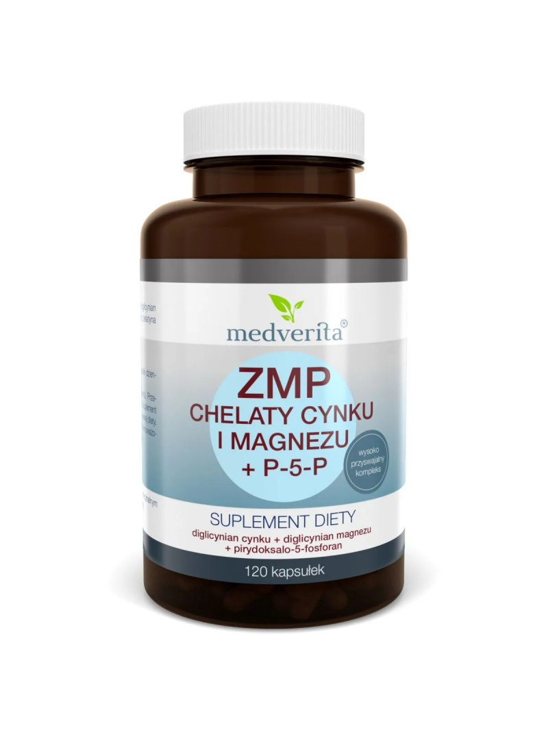 MEDVERITA ZMP cheláty zinku a horčíka + P-5-P 120 kapsúl