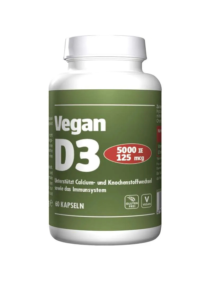 JARROW FORMULAS Vegan D3 5000 IU (vitamín D3) 60 kapsúl
