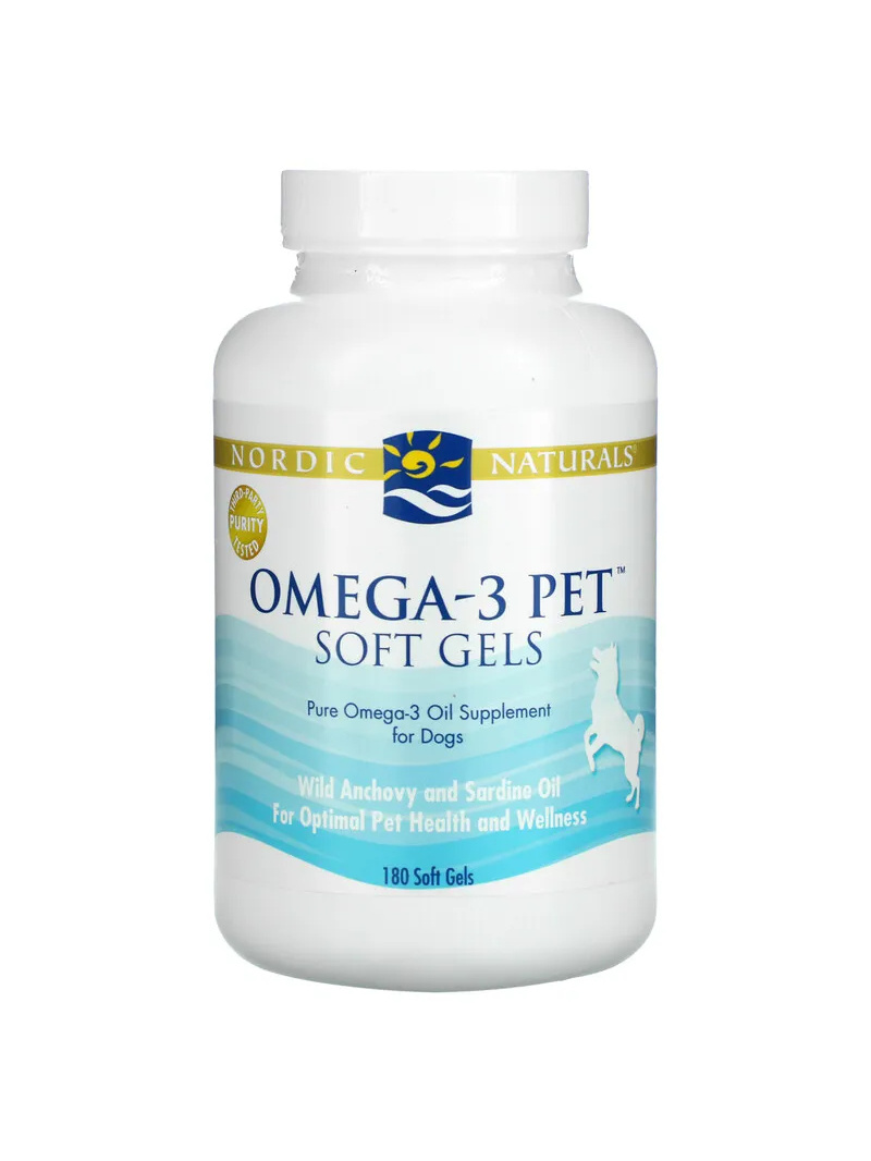 NORDIC NATURALS Omega-3 Pet (doplnok pre psov a mačky) 180 gélových kapsúl