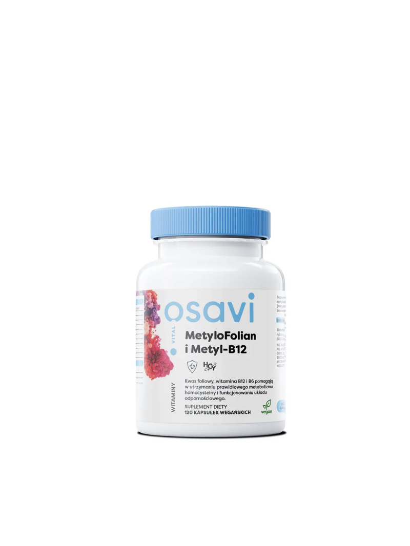 OSAVI MethylFolian a Methyl-B12 120 vegánskych kapsúl