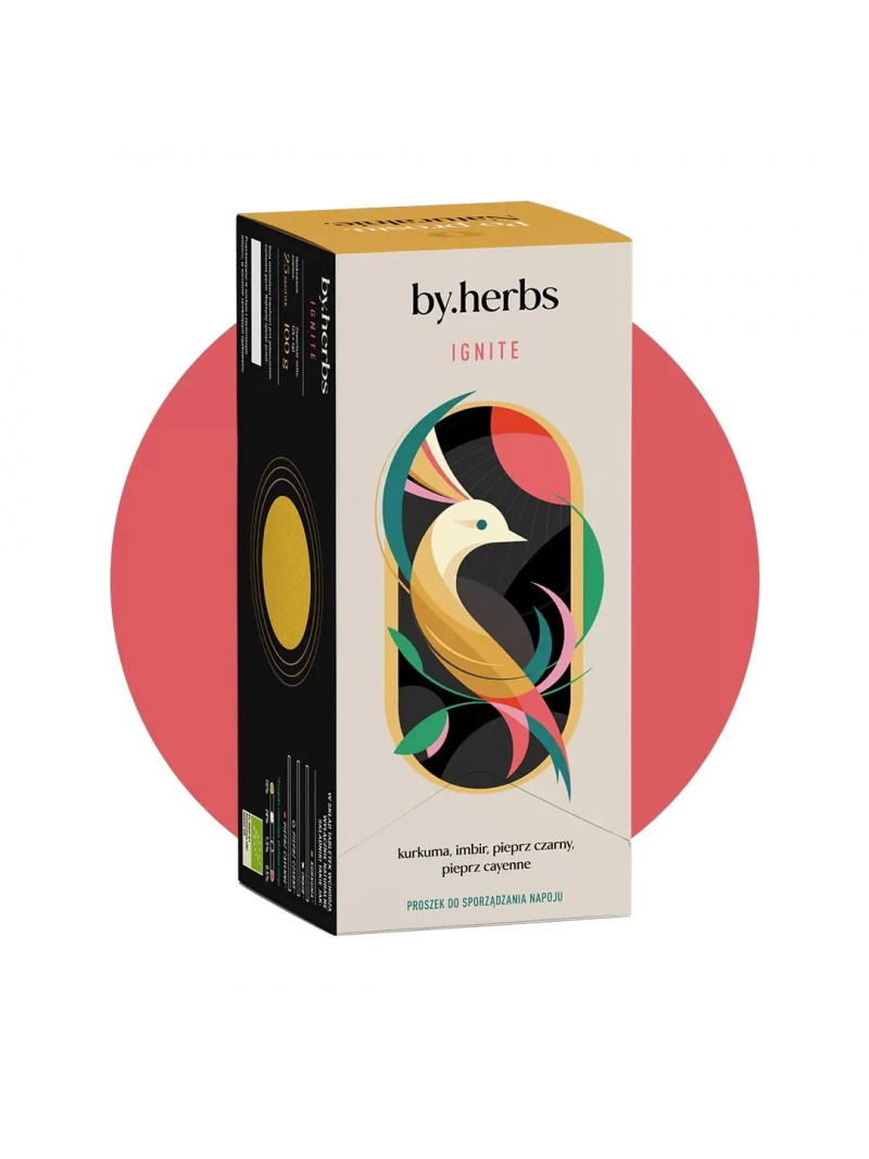 by.herbs IGNITE (funkčný nápoj, nervový, imunitný, tráviaci systém) 25 vrecúšok