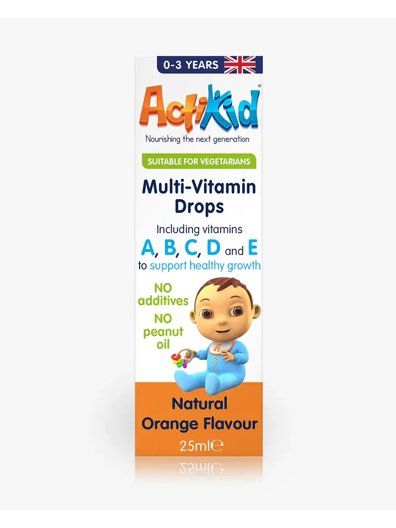ActiKid Multi-Vitamin Drops (Multivitamín pre deti v kvapkách) 25ml Pomaranč