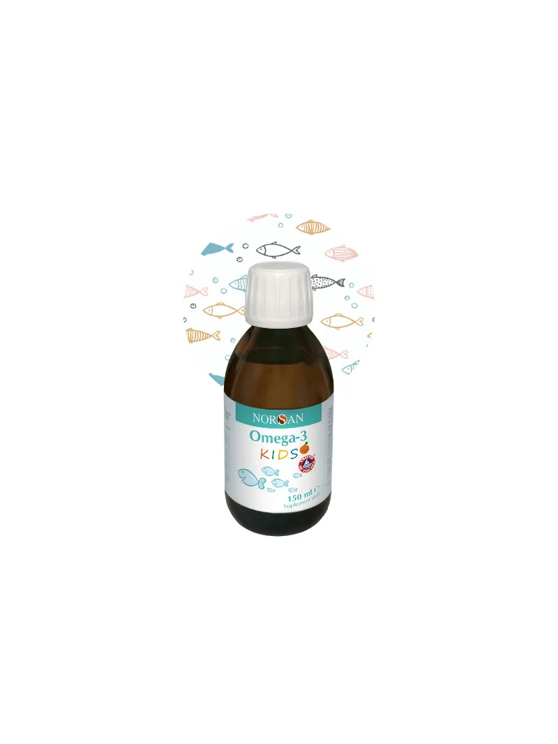 NORSAN Omega-3 Kids (Optimálny fyzický a duševný vývoj dieťaťa) 150ml Pomaranč