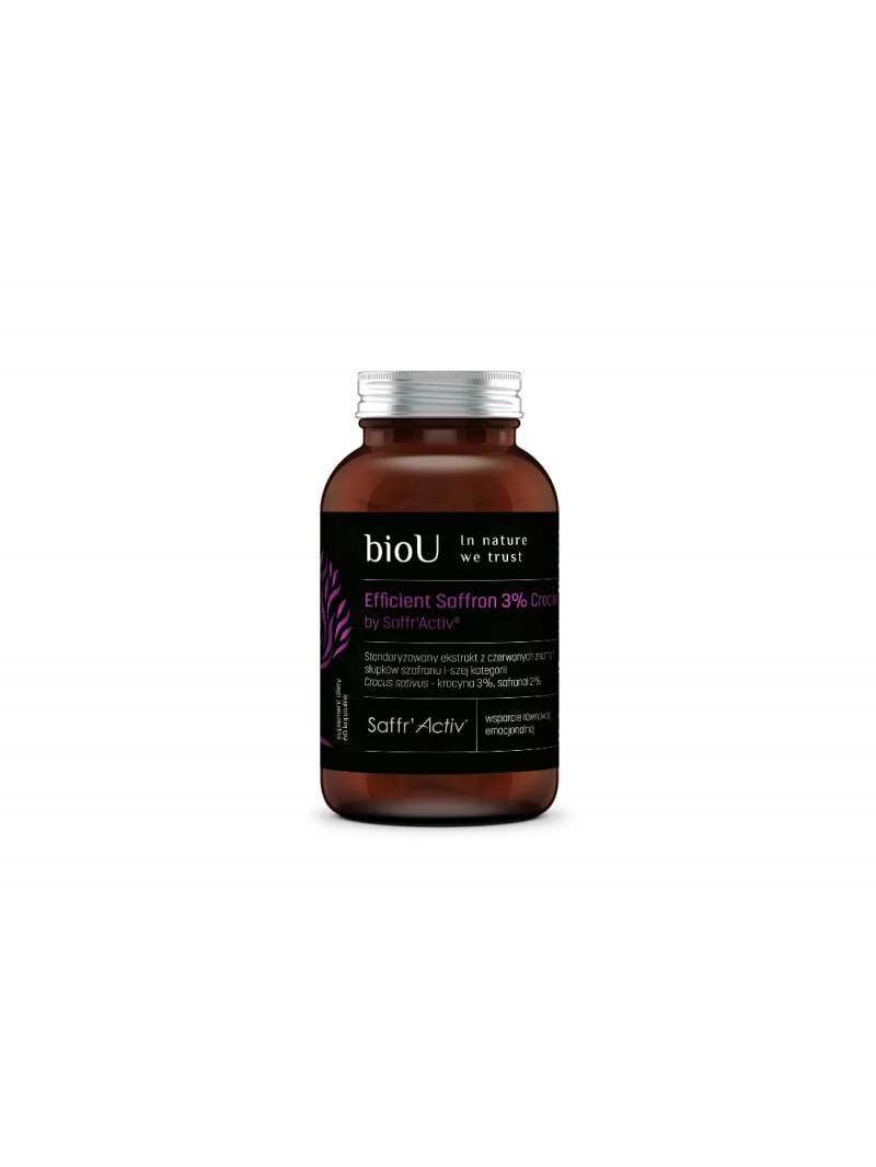 bioU Efficient Saffron od Saffr Activ (podpora emocionálnej rovnováhy) 60 kapsúl