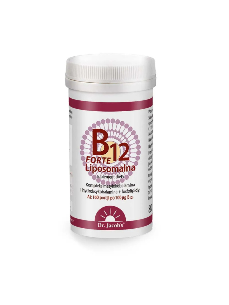 DR. JACOBS B12 Liposomal Forte (vitamín B12, energia, nervový systém) 80g mango čierna ríbezľa