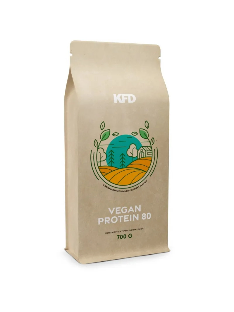 KFD Vegan Protein 80 (Zmes rastlinných bielkovín) 700g Karamel
