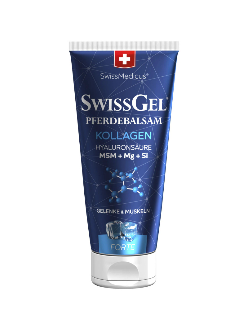 SWISS MEDICUS Konská masť s morským kolagénom forte chladivá 200ml