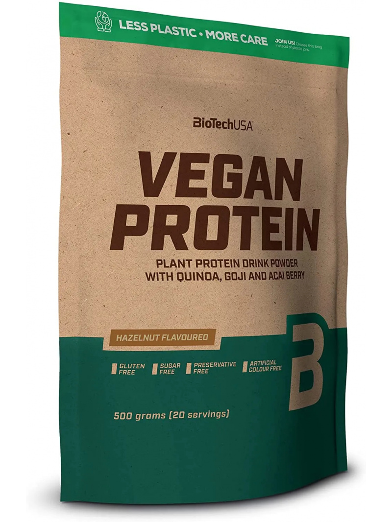 BIOTECH USA Vegan Protein (vegánsky proteín bez lepku) 500g lieskový orech